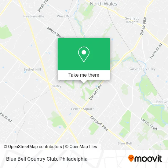 Blue Bell Country Club map