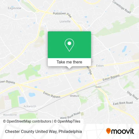 Chester County United Way map