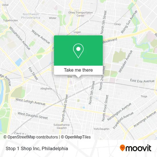 Stop 1 Shop Inc map