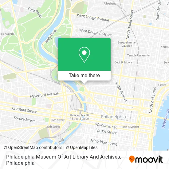 Philadelphia Museum Of Art Library And Archives map