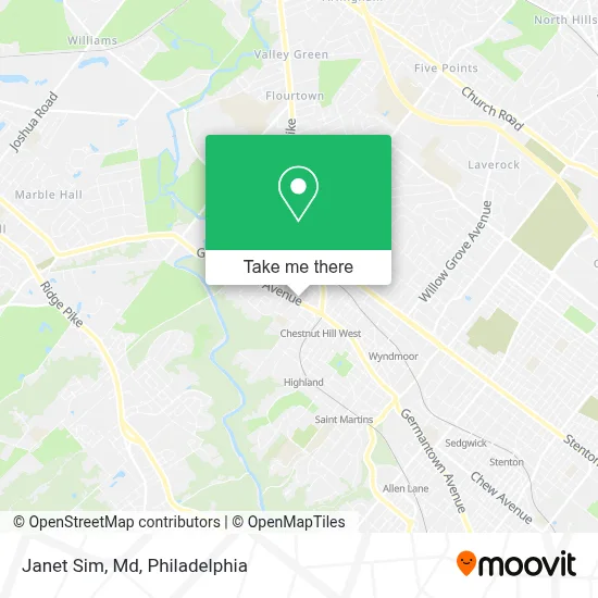 Janet Sim, Md map
