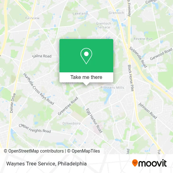Waynes Tree Service map