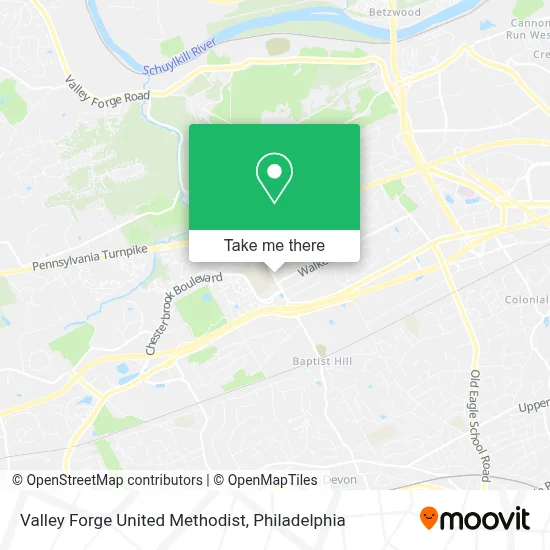 Valley Forge United Methodist map