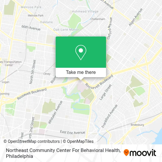 Northeast Community Center For Behavioral Health map