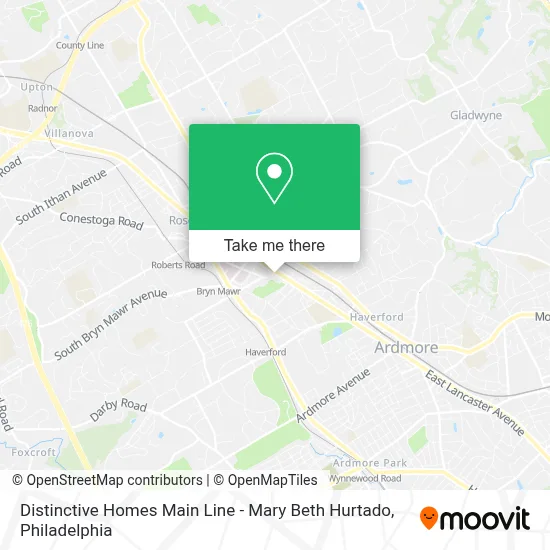 Distinctive Homes Main Line - Mary Beth Hurtado map