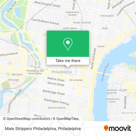 Male Strippers Philadelphia map