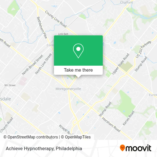 Achieve Hypnotherapy map