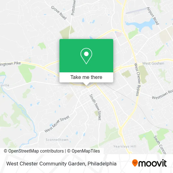 West Chester Community Garden map