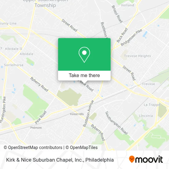 Kirk & Nice Suburban Chapel, Inc. map