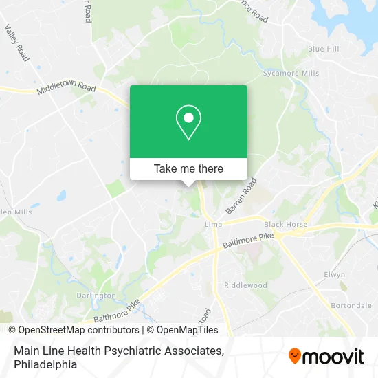 Main Line Health Psychiatric Associates map
