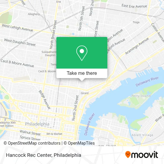 Hancock Rec Center map