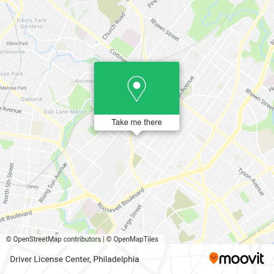 Driver License Center map