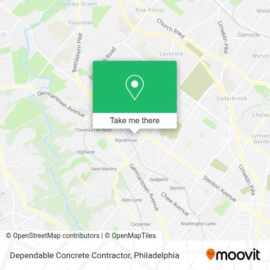 Dependable Concrete Contractor map
