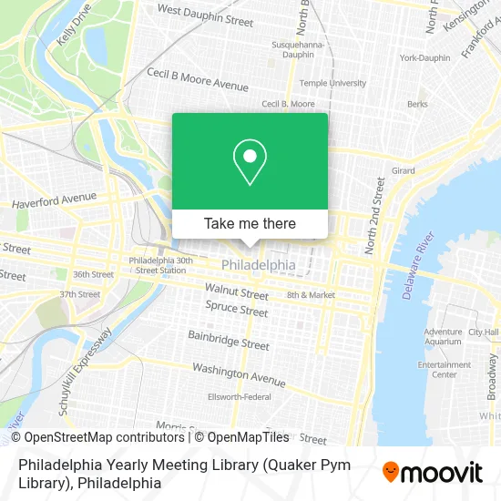 Philadelphia Yearly Meeting Library (Quaker Pym Library) map