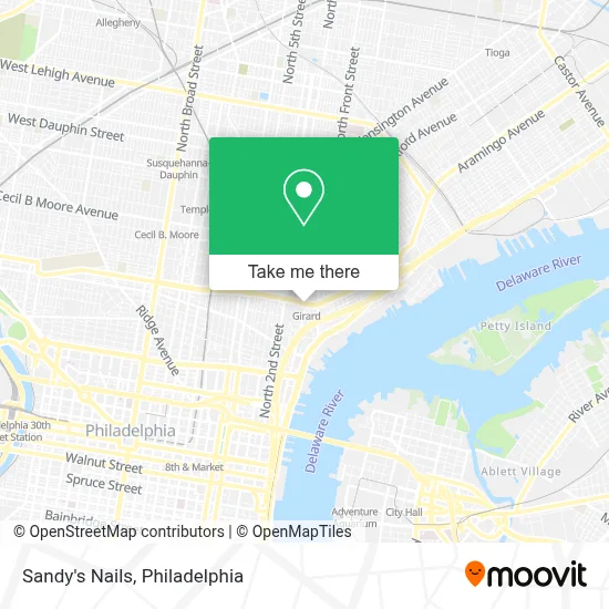 Sandy's Nails map