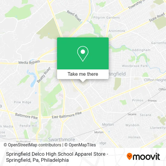 Springfield Delco High School Apparel Store - Springfield, Pa map