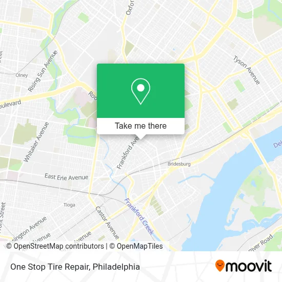 One Stop Tire Repair map