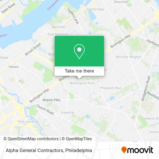 Alpha General Contractors map
