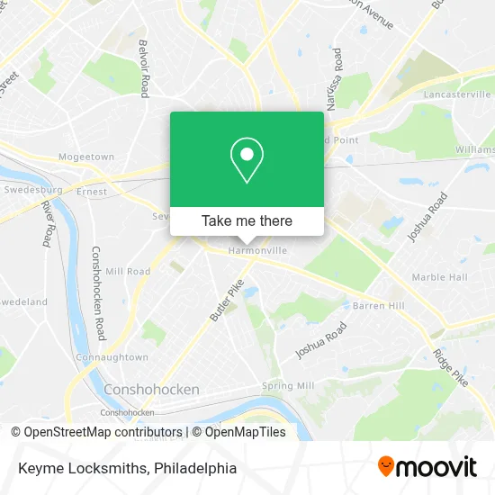 Keyme Locksmiths map