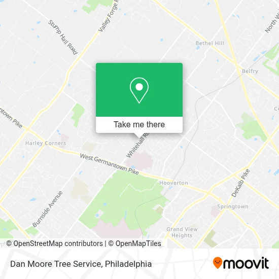 Dan Moore Tree Service map