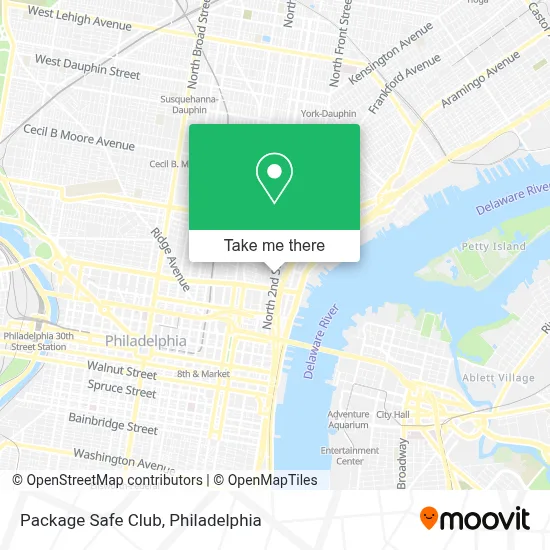Package Safe Club map