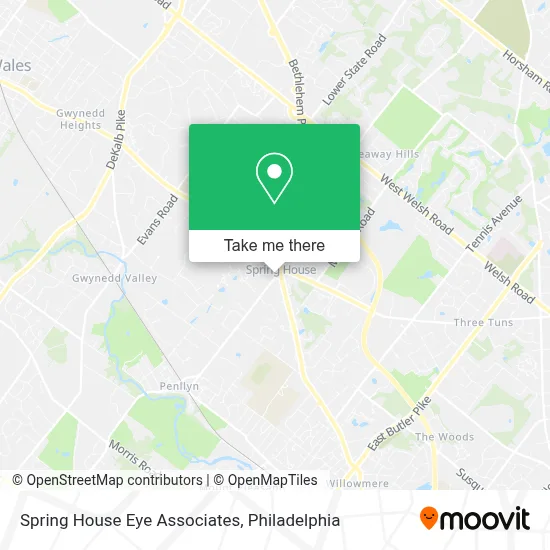 Spring House Eye Associates map