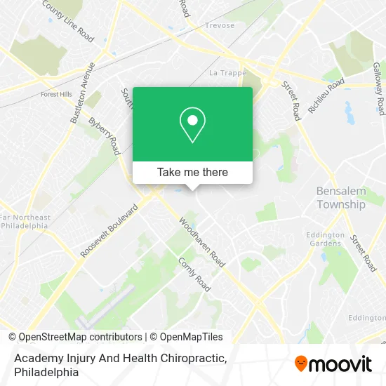 Academy Injury And Health Chiropractic map