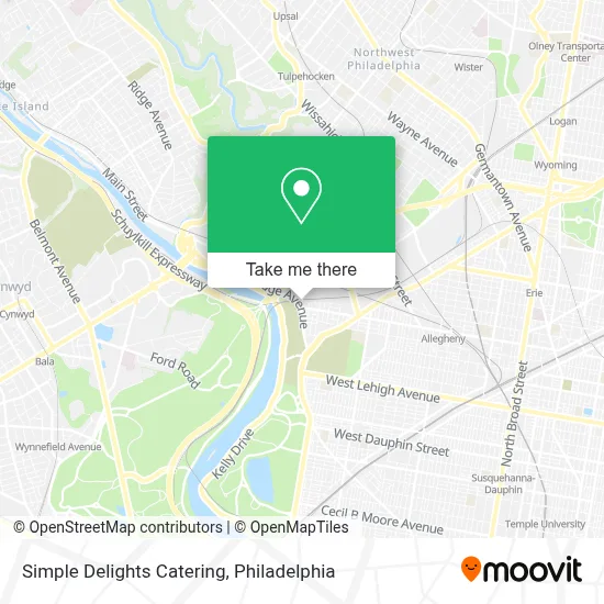 Simple Delights Catering map
