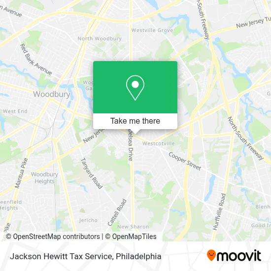 Jackson Hewitt Tax Service map