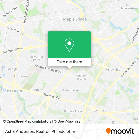 Asha Anderson, Realtor map