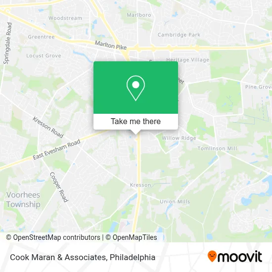 Cook Maran & Associates map