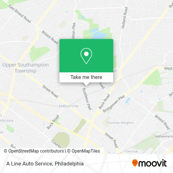 A Line Auto Service map
