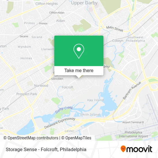 Storage Sense - Folcroft map