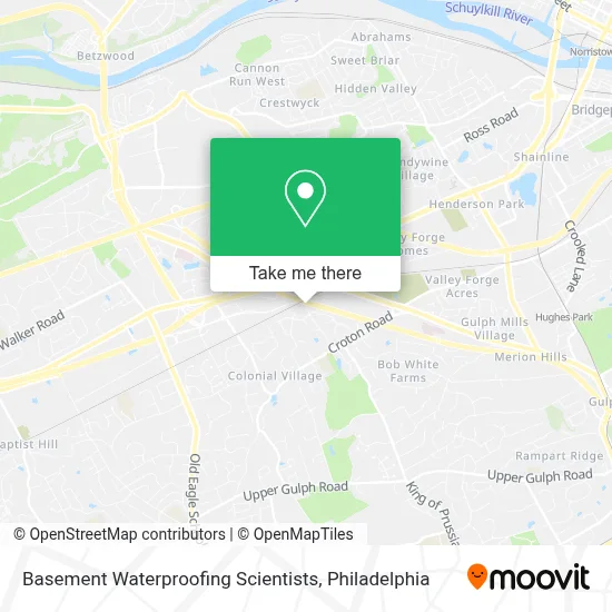 Basement Waterproofing Scientists map