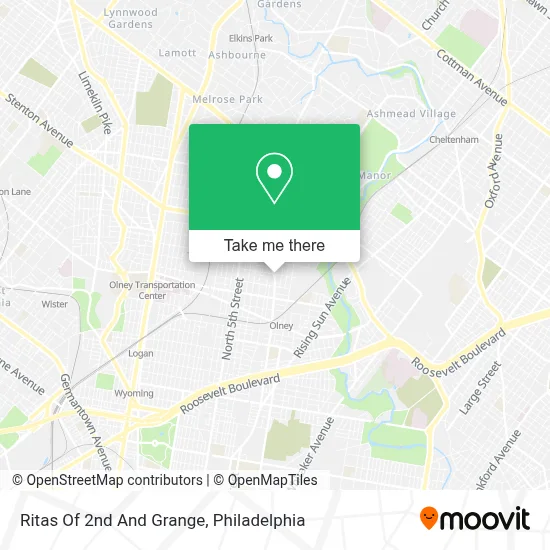 Ritas Of 2nd And Grange map