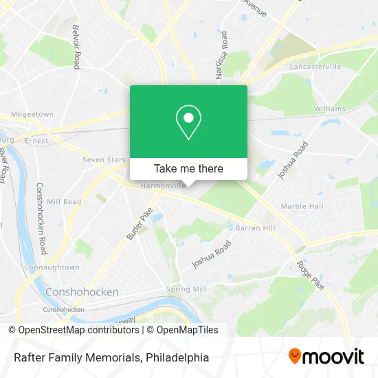 Rafter Family Memorials map