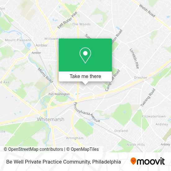 Be Well Private Practice Community map