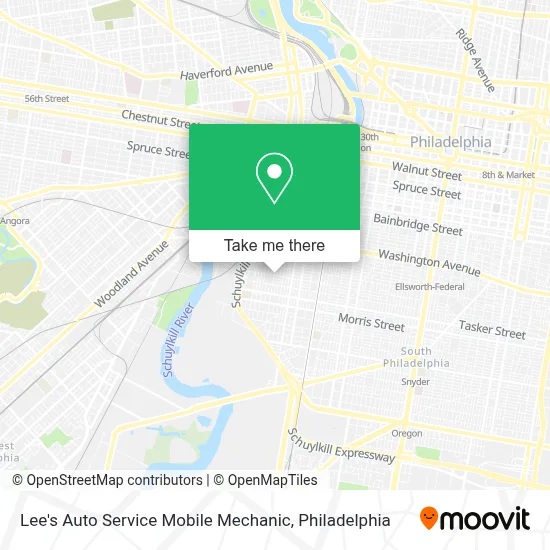 Lee's Auto Service Mobile Mechanic map