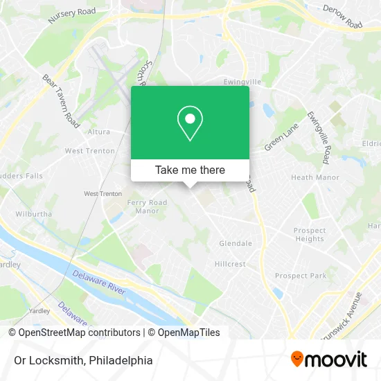 Or Locksmith map