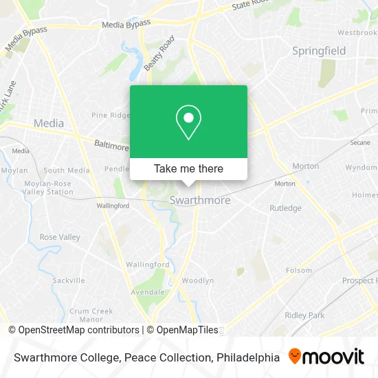 Swarthmore College, Peace Collection map