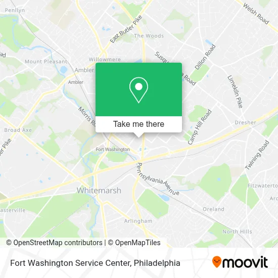 Fort Washington Service Center map