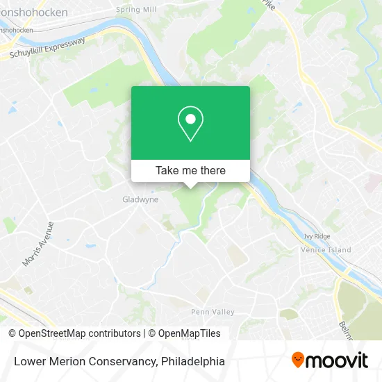 Lower Merion Conservancy map