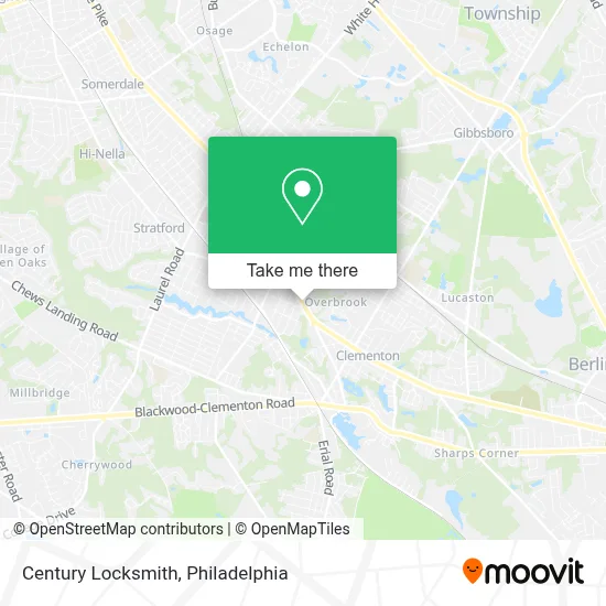 Century Locksmith map