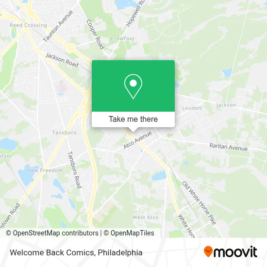 Welcome Back Comics map