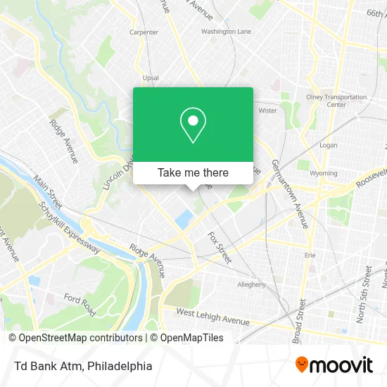 Td Bank Atm map