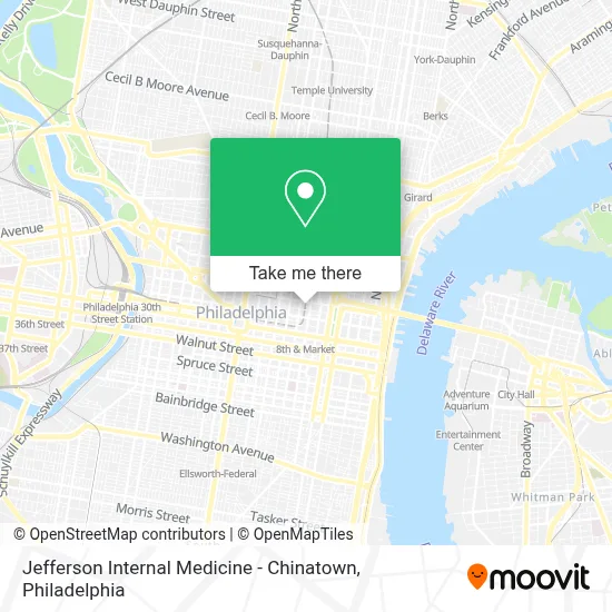 Jefferson Internal Medicine - Chinatown map