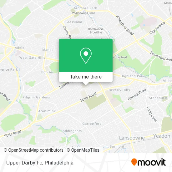 Upper Darby Fc map
