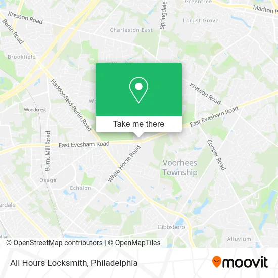All Hours Locksmith map