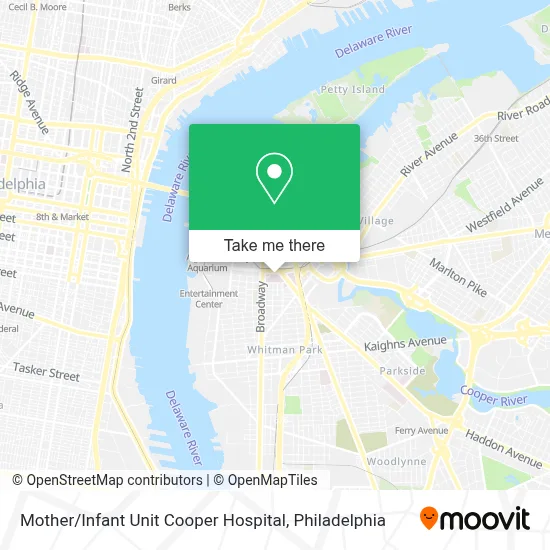 Mother / Infant Unit Cooper Hospital map