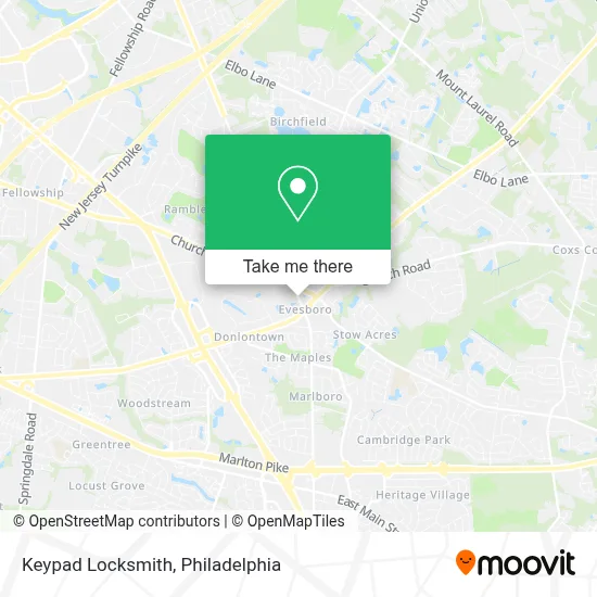 Keypad Locksmith map
